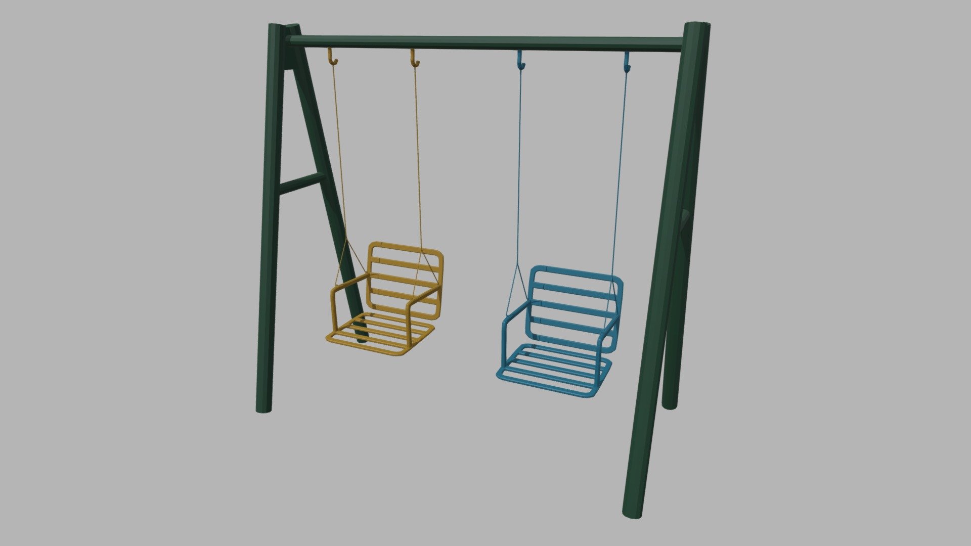 Low Poly Swing 3d model