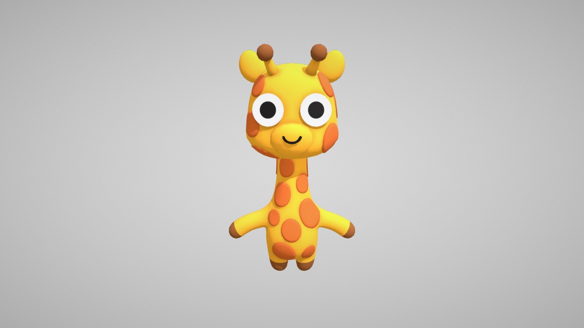 Cute Adorable Stylized Giraffe 3d model