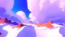 SkyBox Snowy Mountain 002