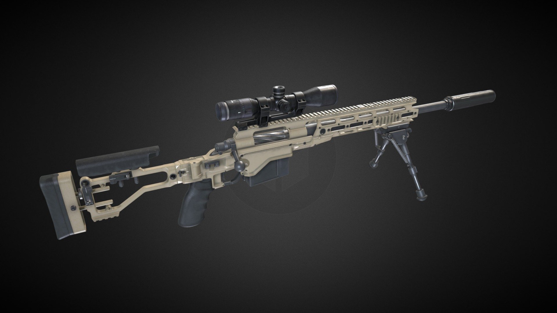 CSR USASOC Sniper Rifle 3d model