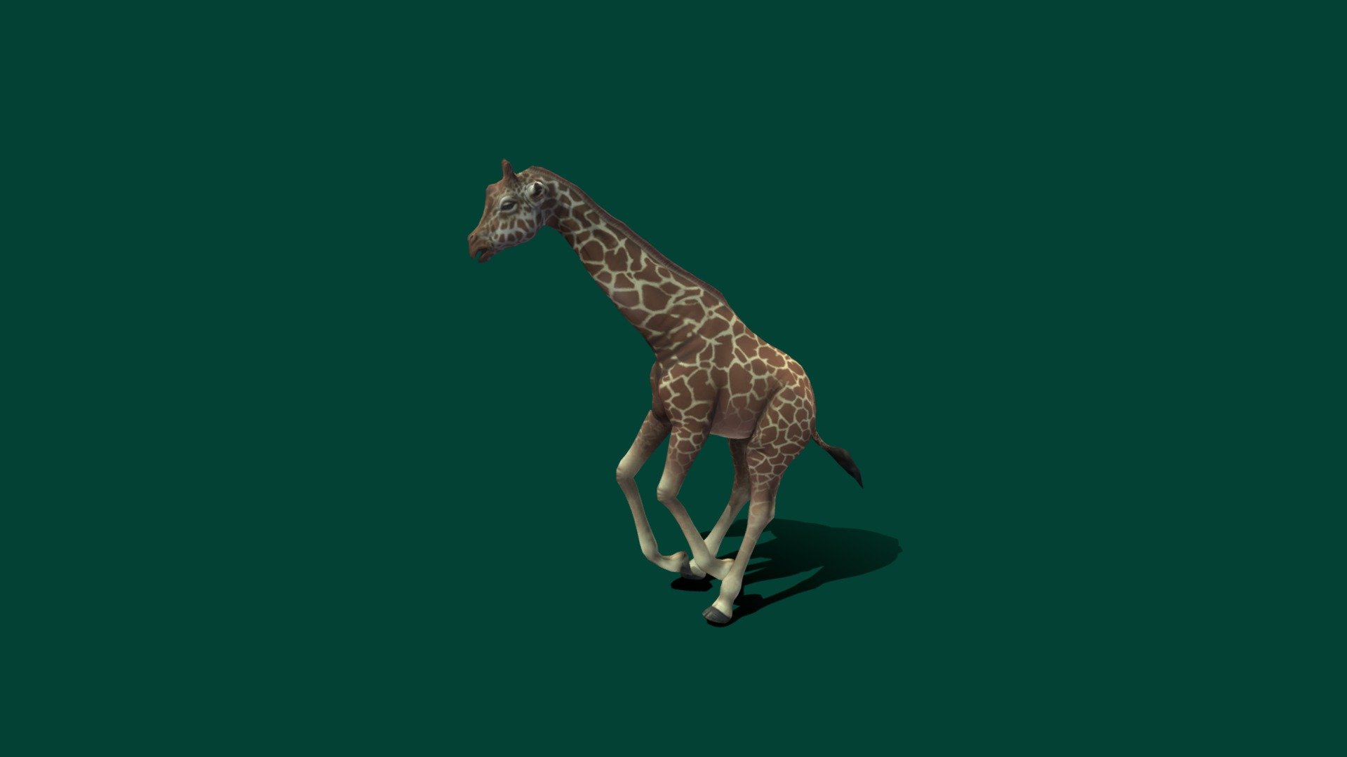 Giraffe lowpoly 3d model