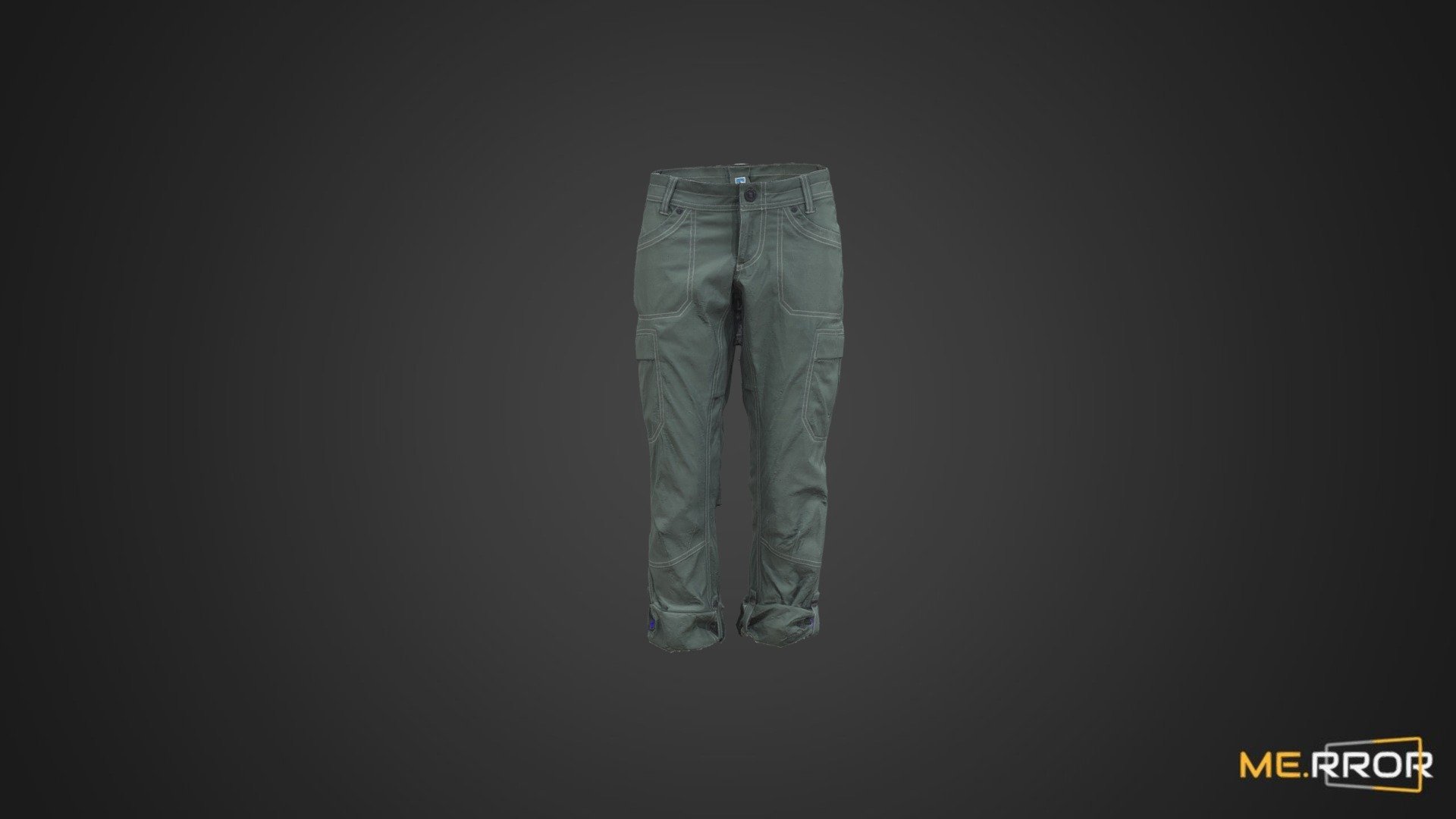 Turnuped Khaki Pants 3d model