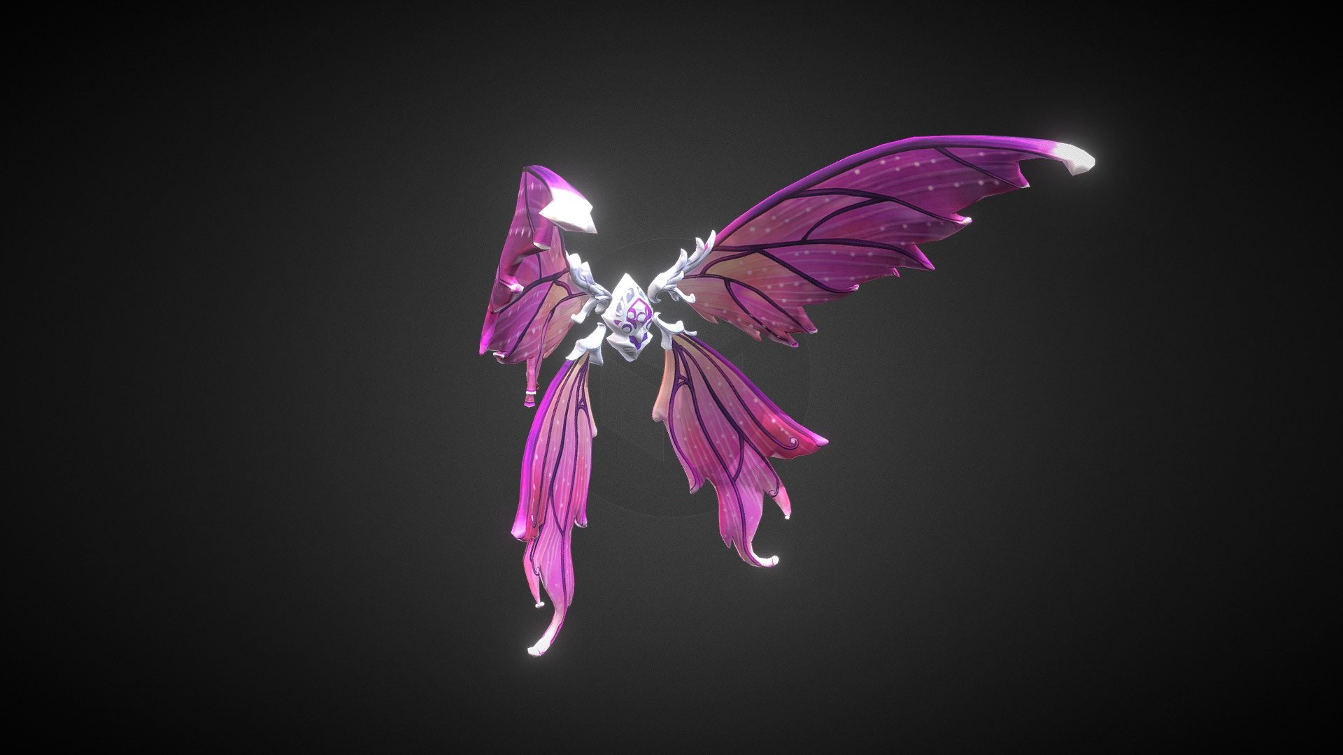 Animated wing 3d model