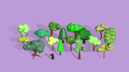 Stylized Low Poly Tree Pack