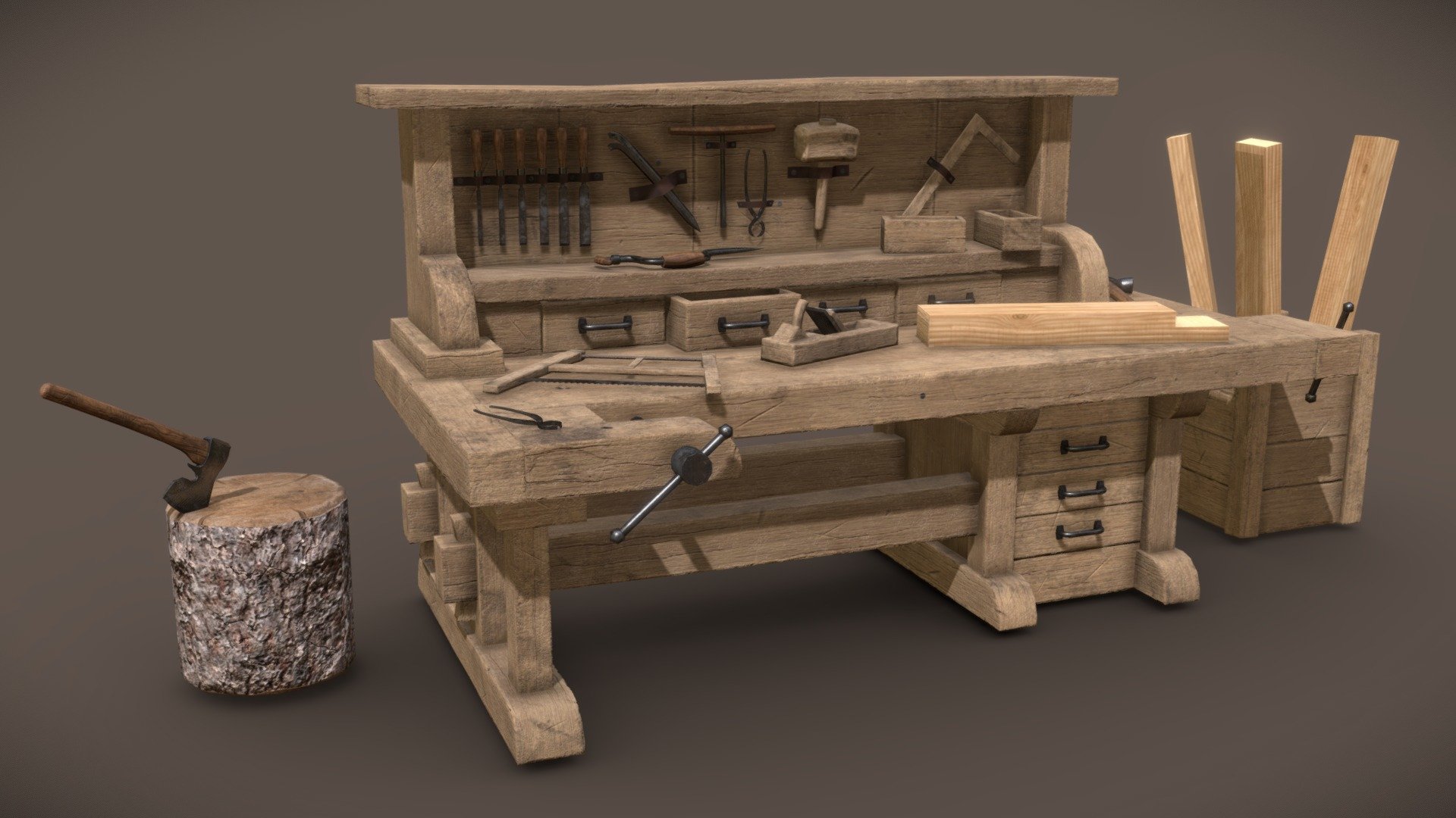 Carpentry Table 3d model