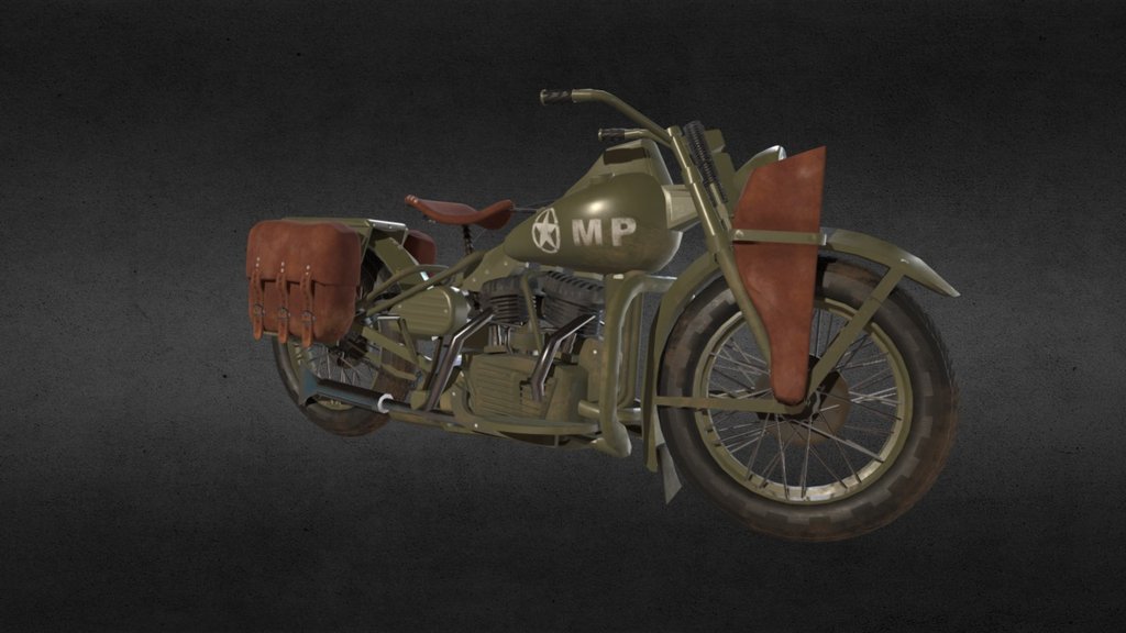 Harley Davidson WLA 3d model