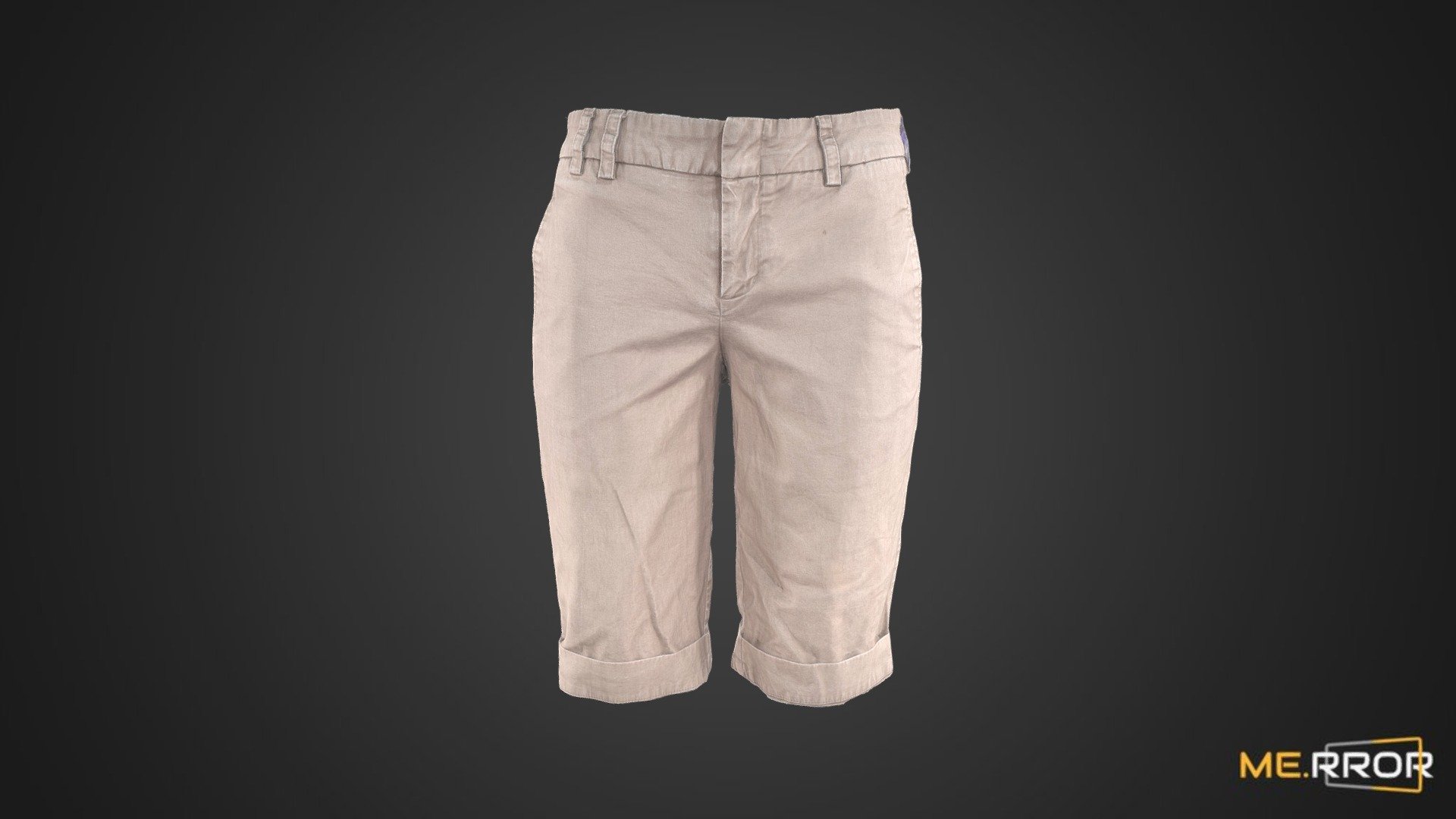 Beige Short Pants 3d model