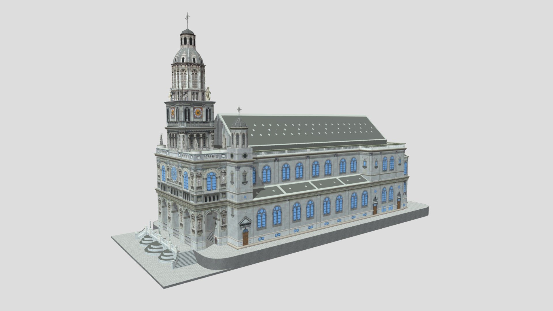 Eglise Sainte Trinite Catholic Church Paris 3d model