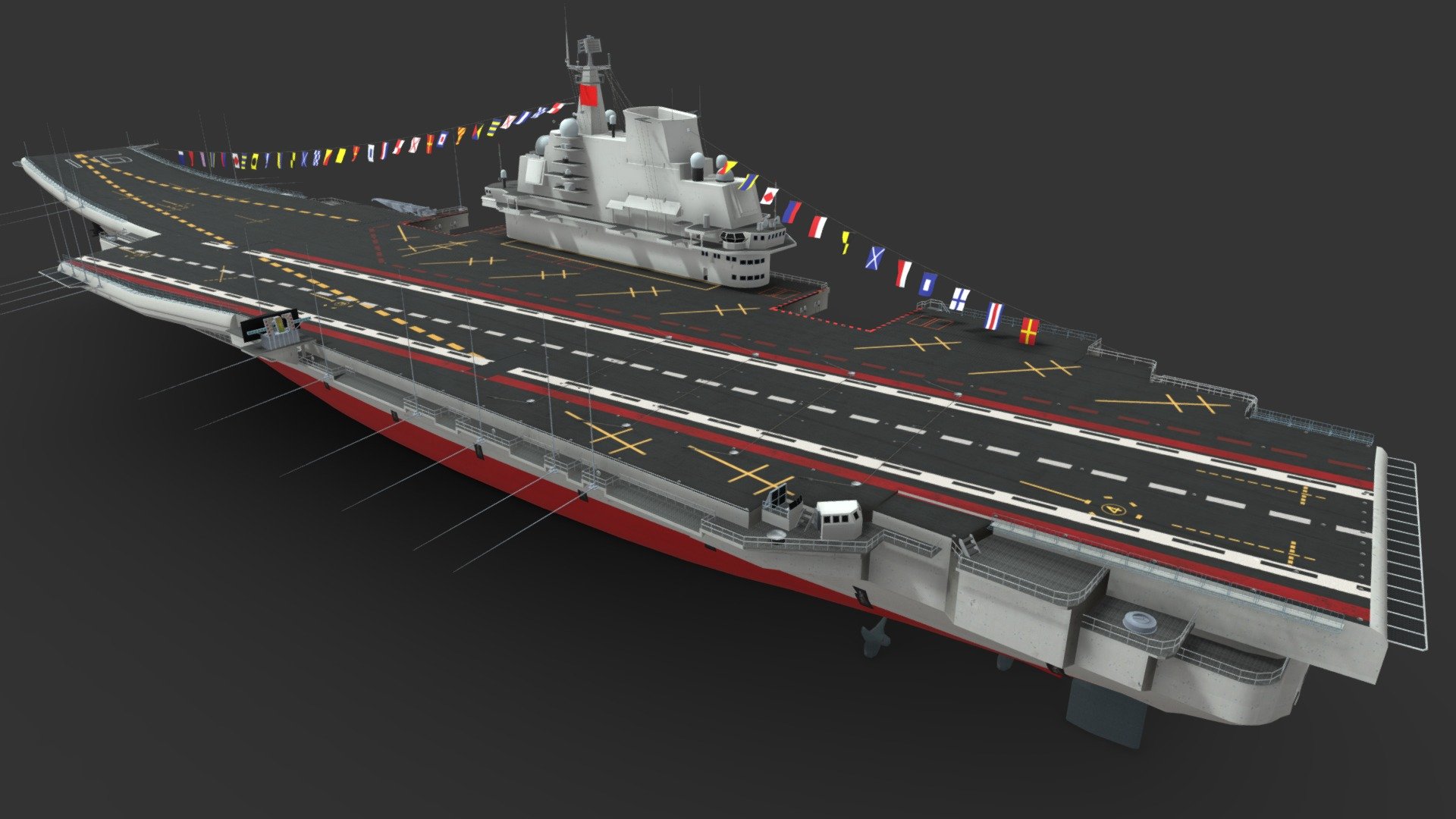 Warship 3d model