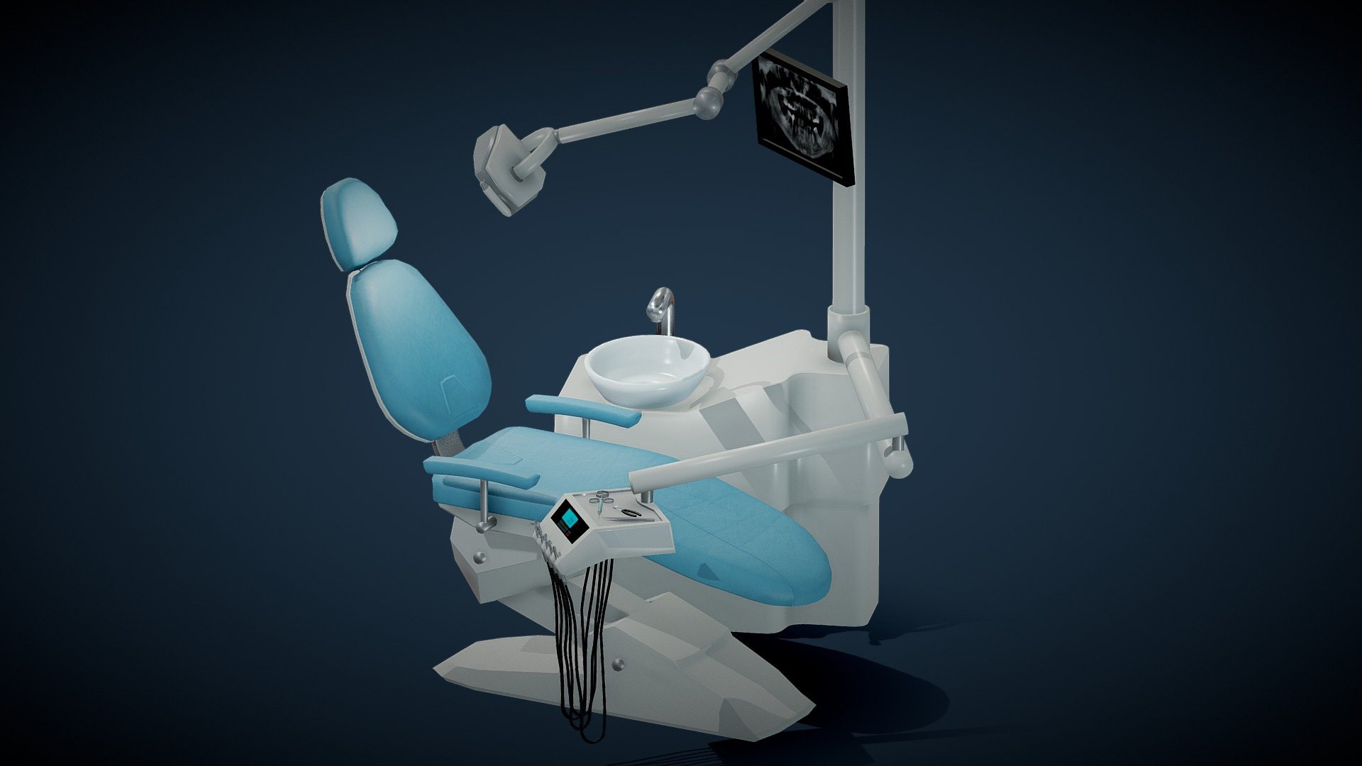 Dentist Chair Low Poly 3d model