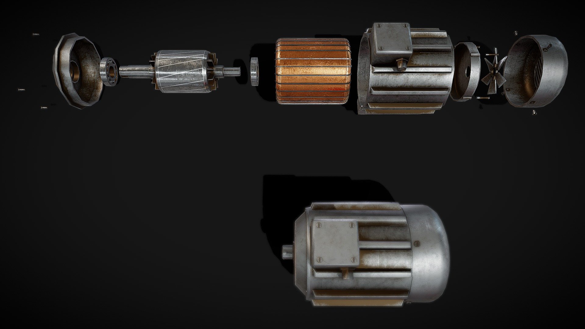 Electric Motor (super realistic) 3d model