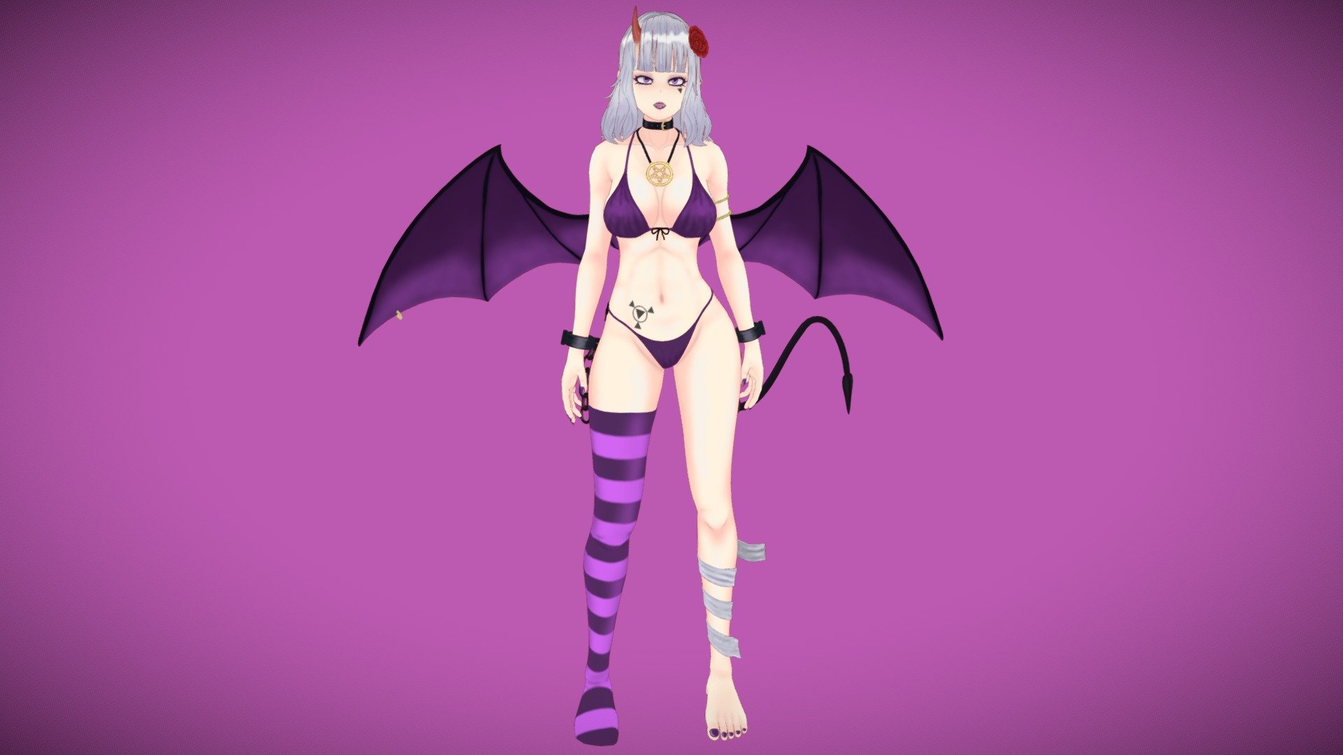 Half Demon Girl 2 3d model