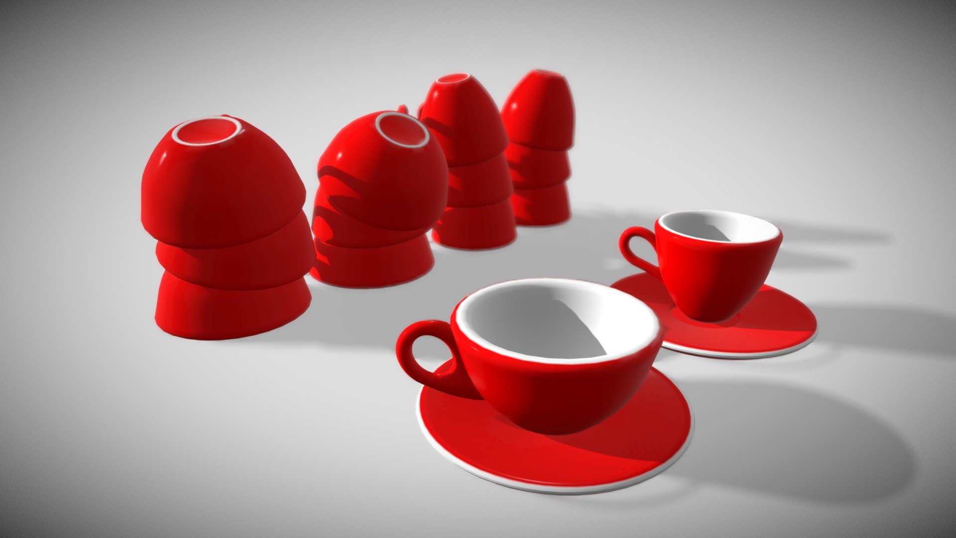 Coffee cups 3d model