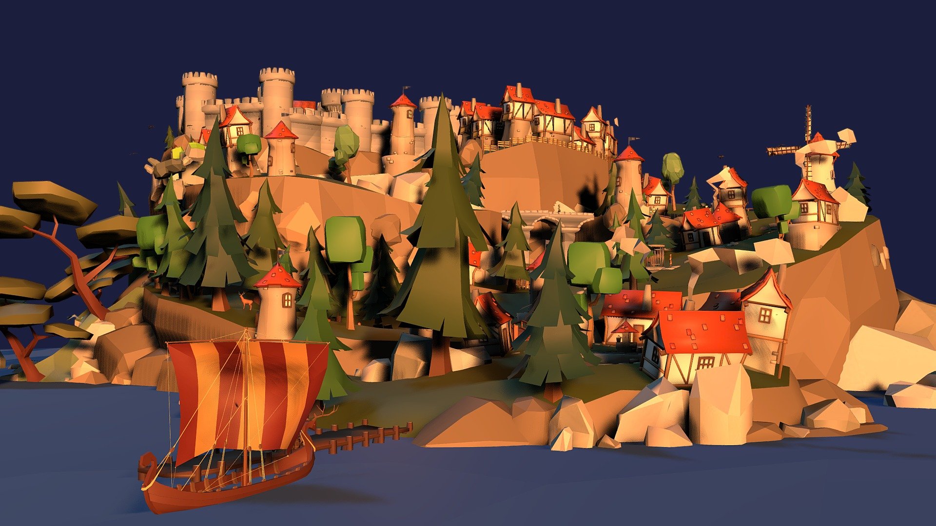 Issum, The town on Capital Isle 3d model