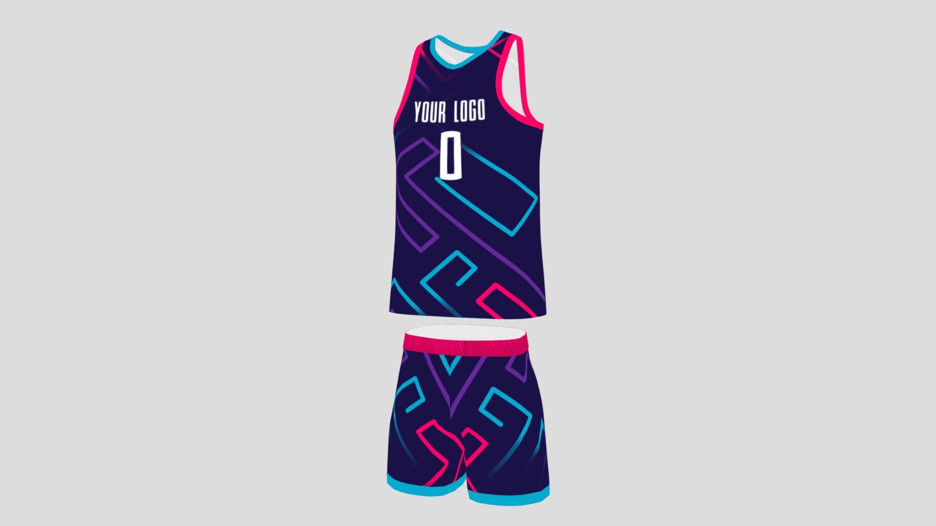 Basketball jersy 02 3d model