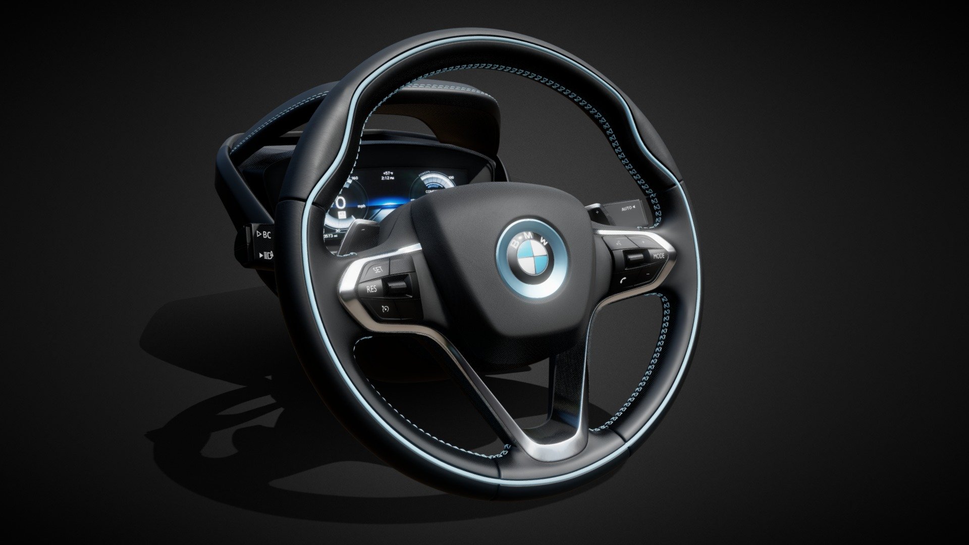 BMW steering wheel 3d model