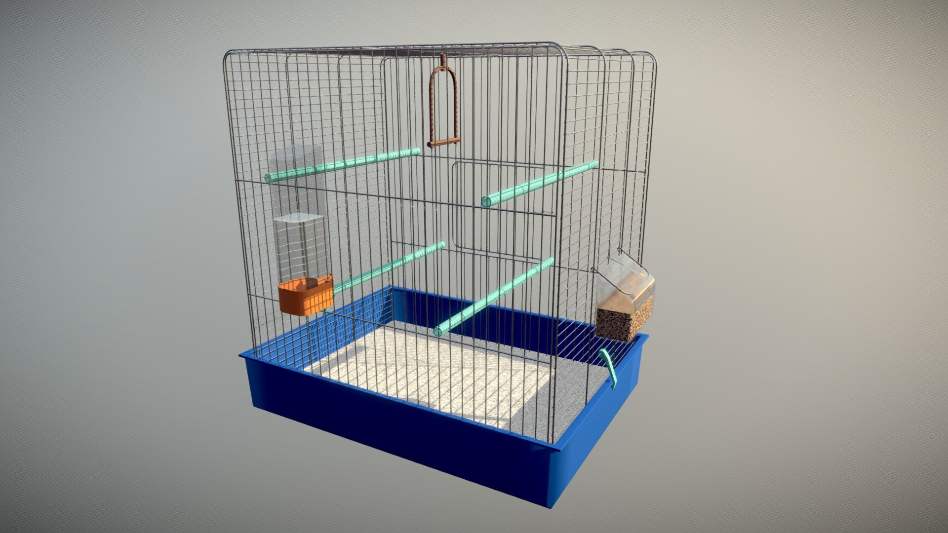 simple bird cage 3d model