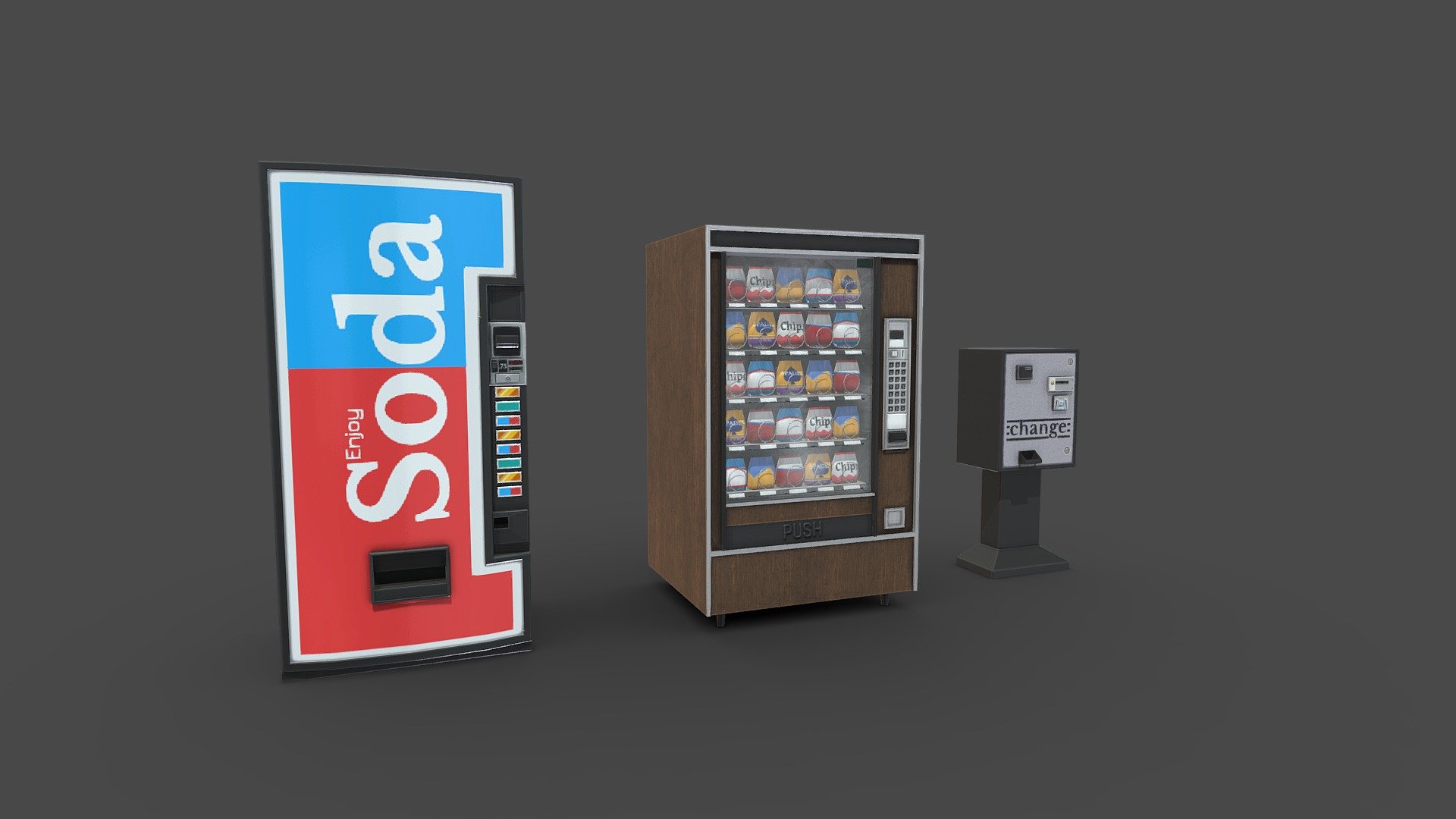 90s Vending Machines 3d model