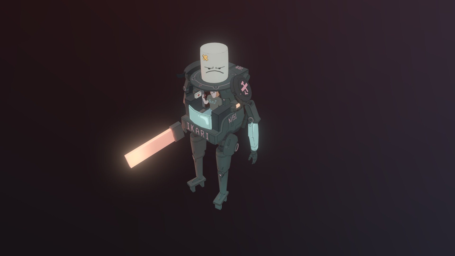 Marshmallow Mech 3d model