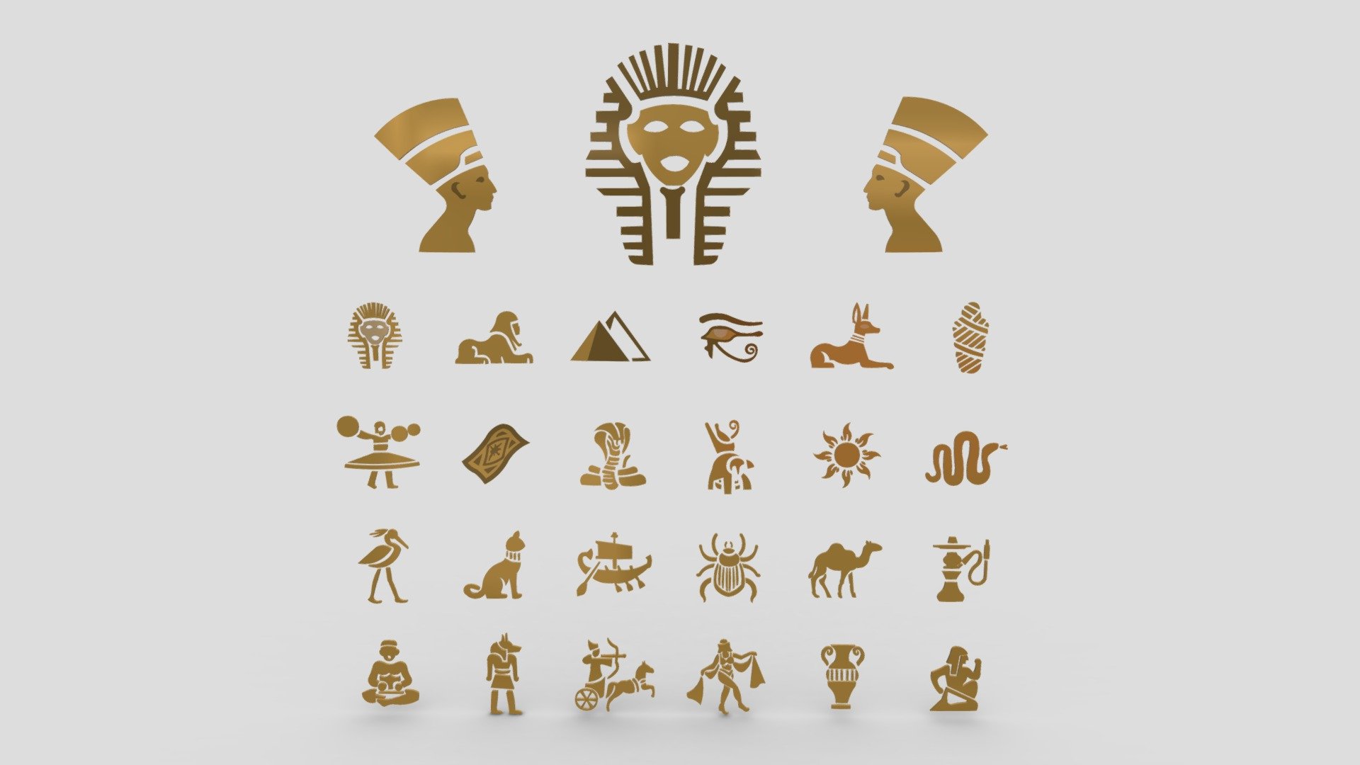 Egyptian Symbols 3d model