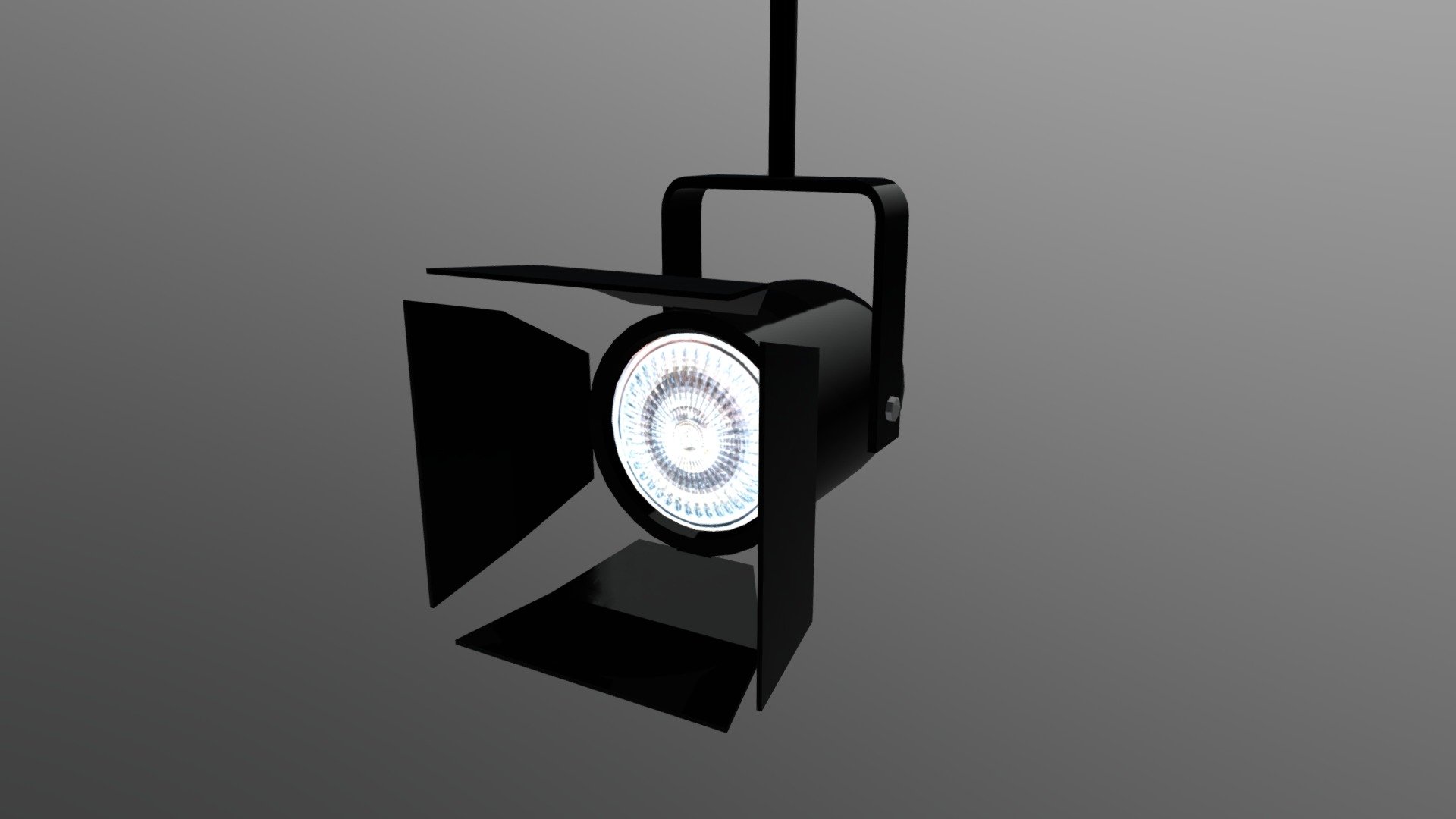 Curve Panel Spot Light 3d model