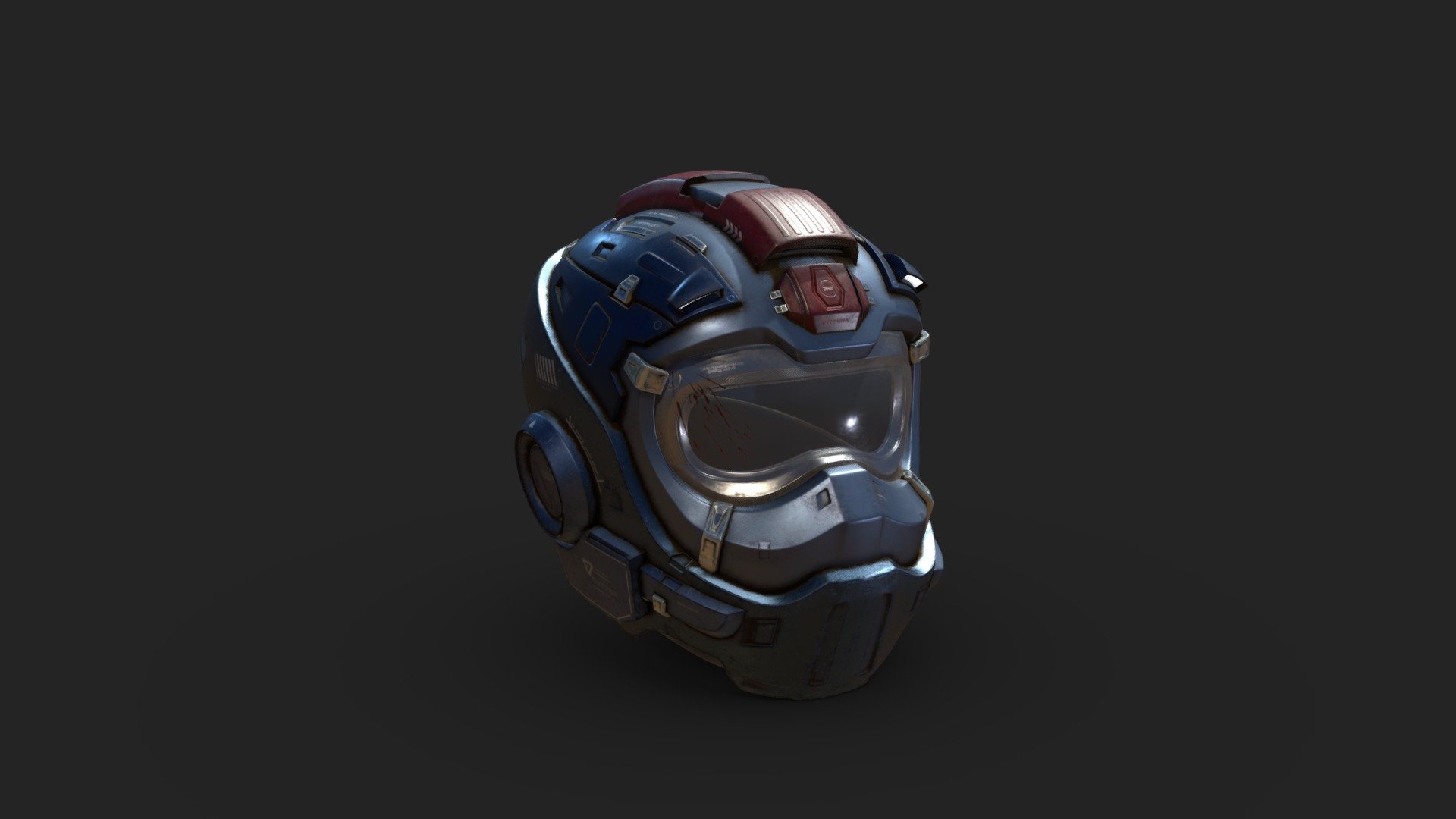 Sci-Fi Space Helmet 3d model