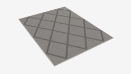 Indoor rectangle soft rug carpet grey