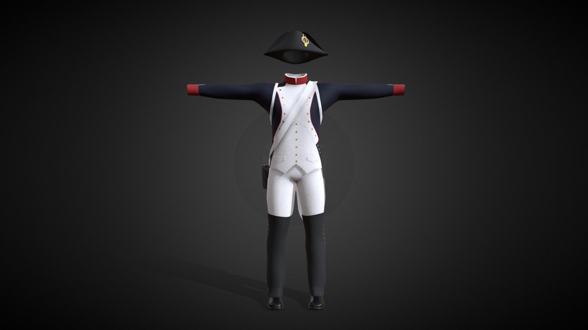 Napoleonic French Line Fusilier uniform (1805) 3d model