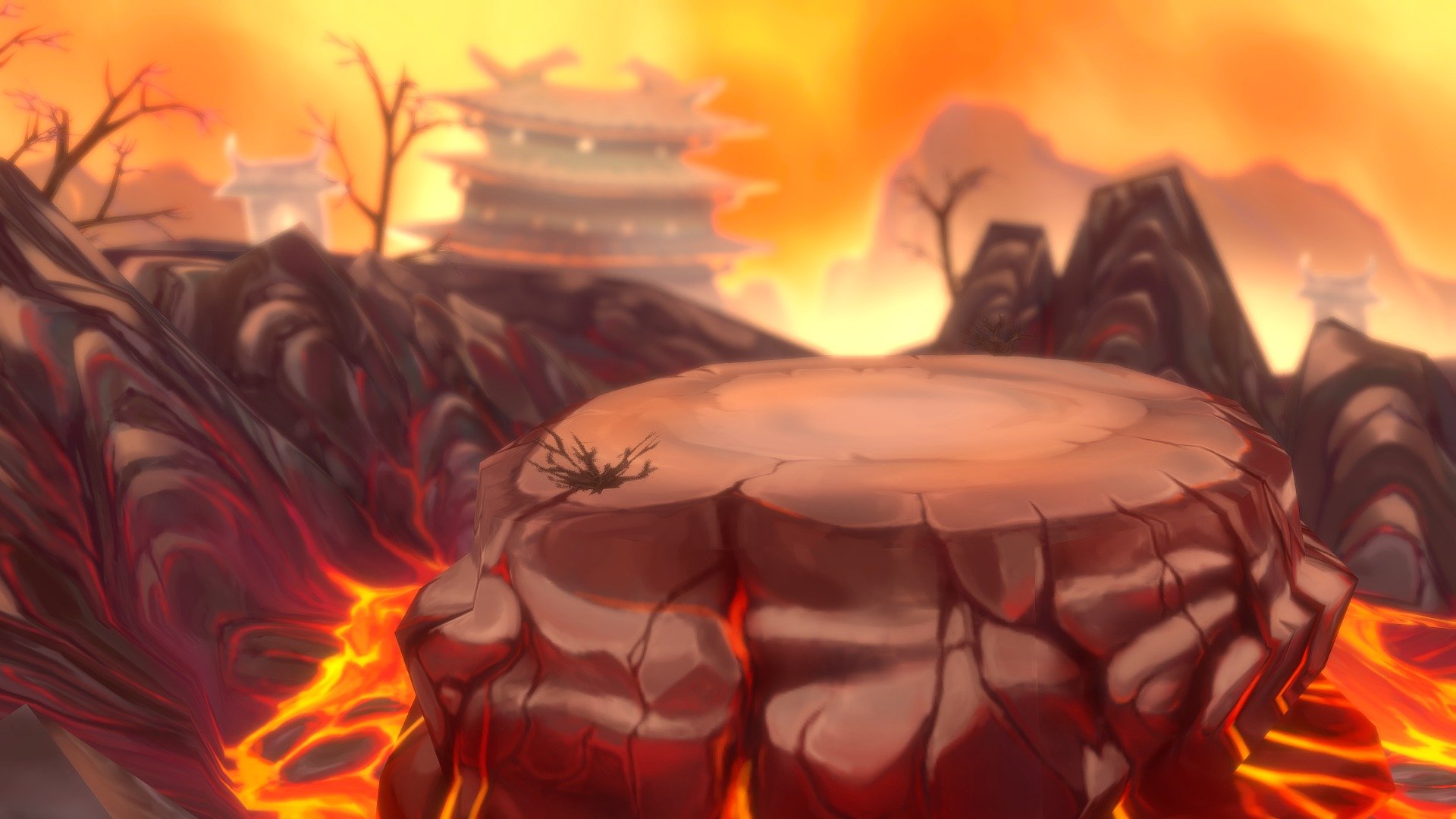 Fire Mountain Battleground 3d model