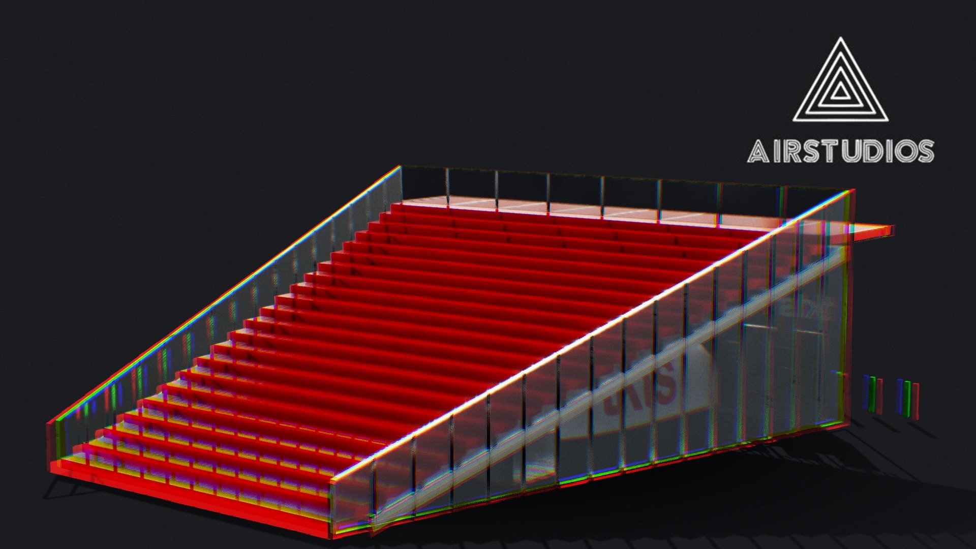 Times Square Stairs 3d model