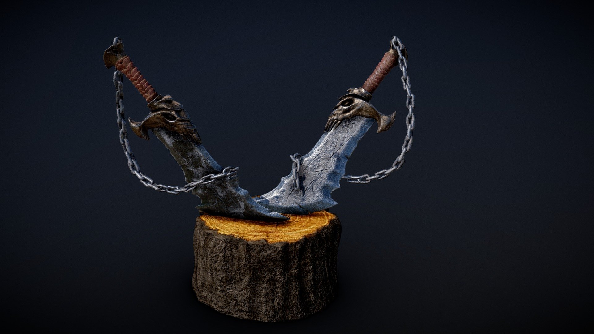 The Blades of Chaos 3d model