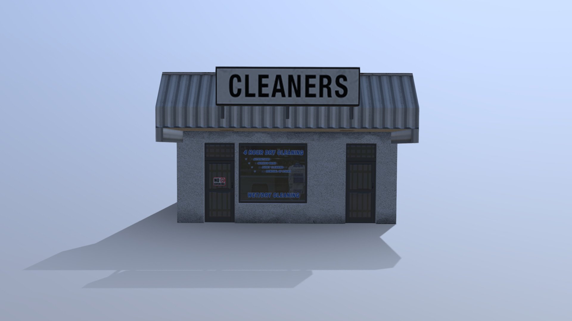 Strip Mall 3d model