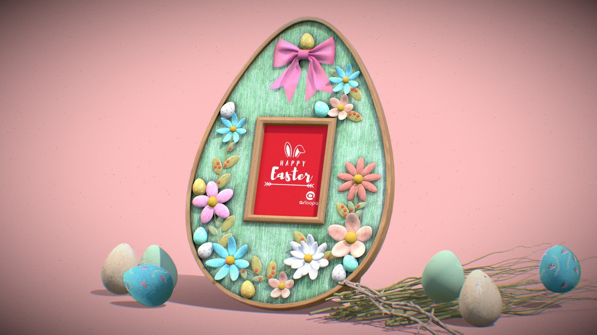 Easter Picture Frame 3d model