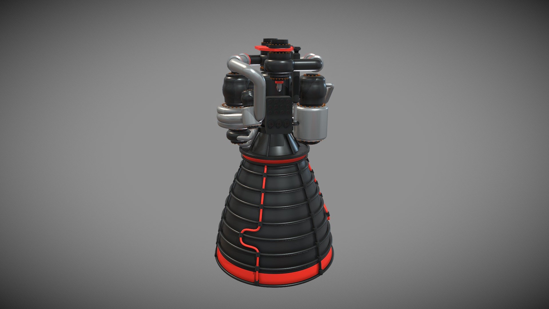 RS-25 engine 3d model