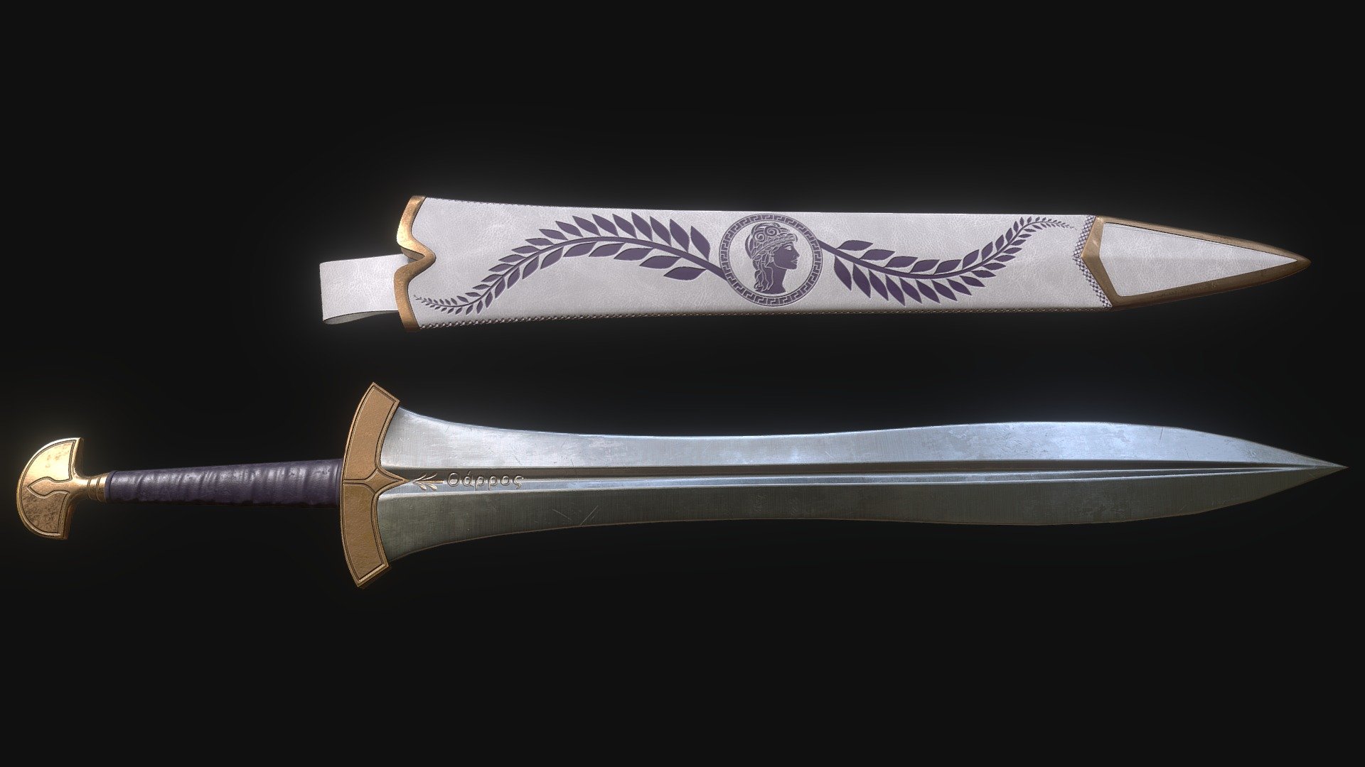 Elite Greek Xiphos (Sword) 3d model