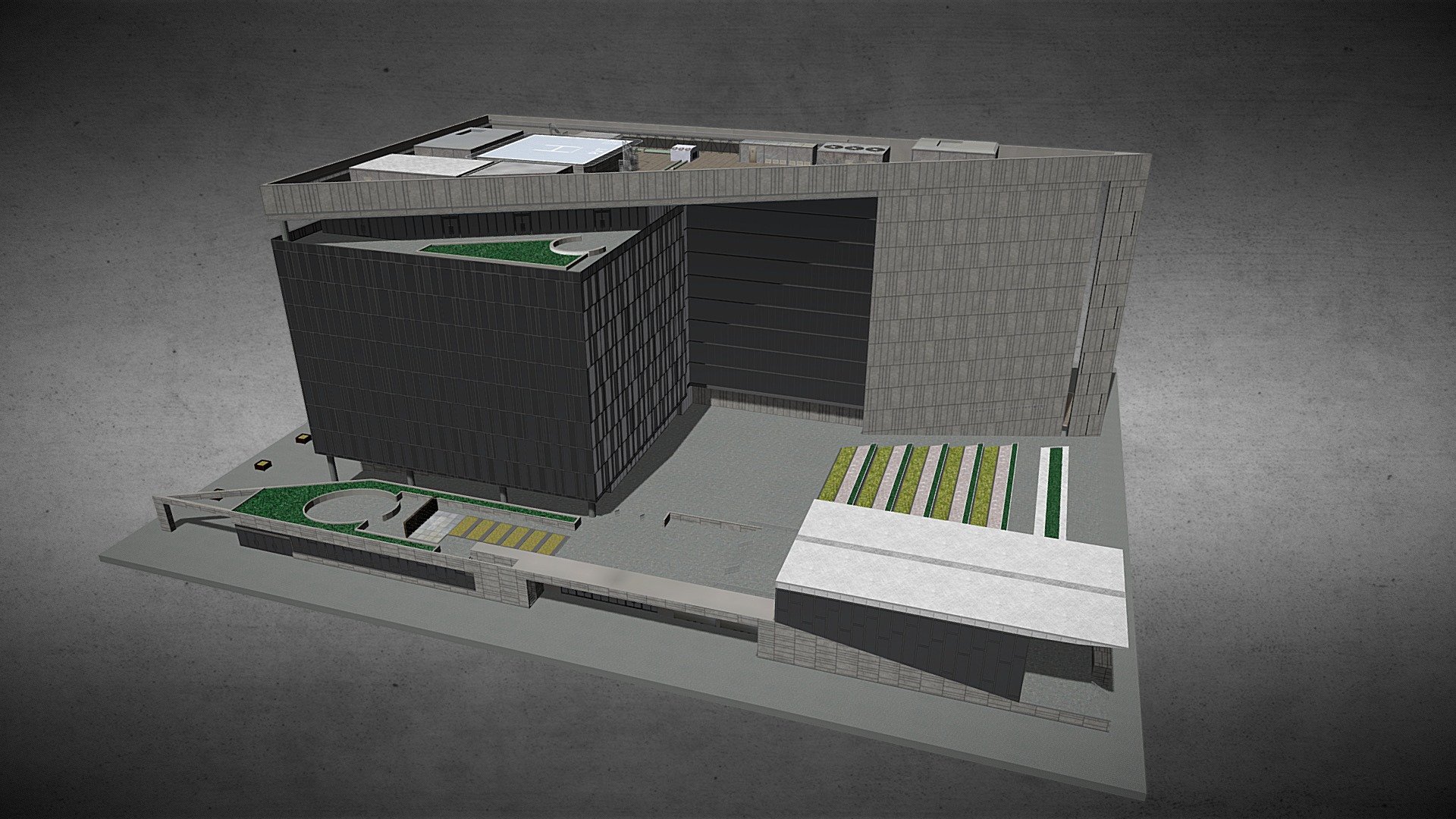 LOS ANGELES Police Headquarter 3d model