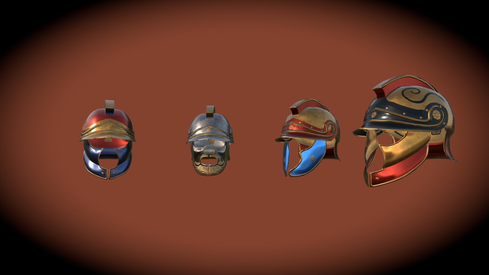 Thracian Helmets 3d model