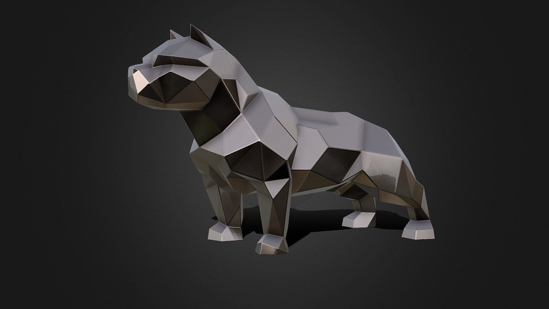 American Bully metal 3d model