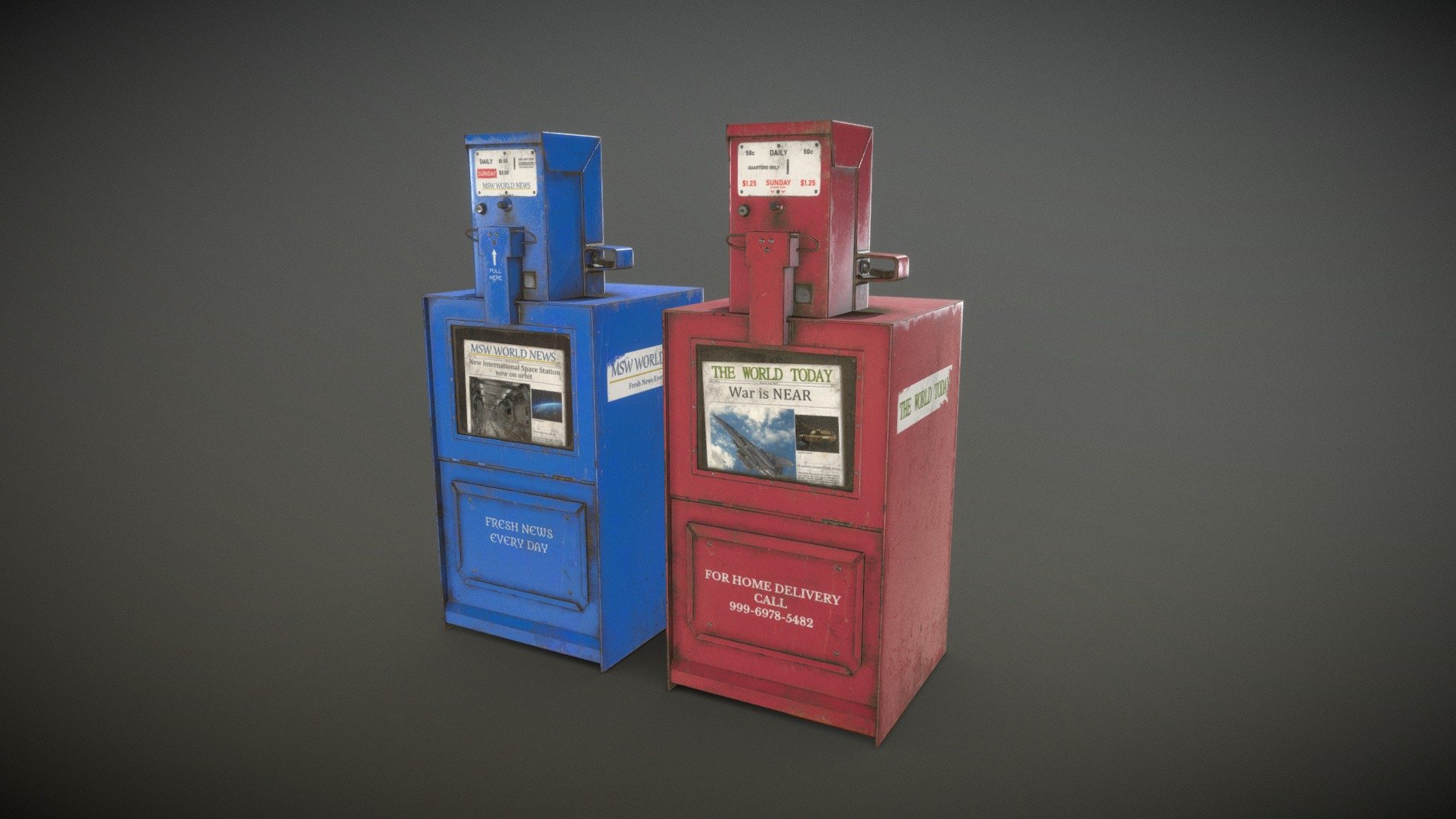 Newspaper Dispenser 3d model