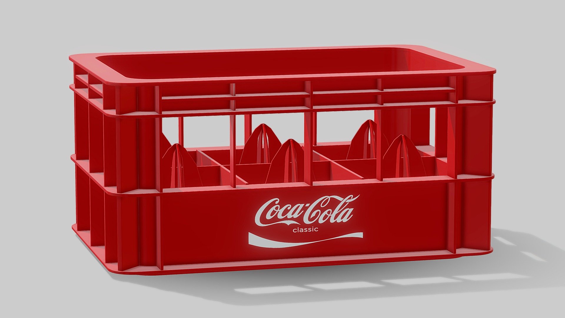 Empty Soft Drink Crate or Tray 3d model