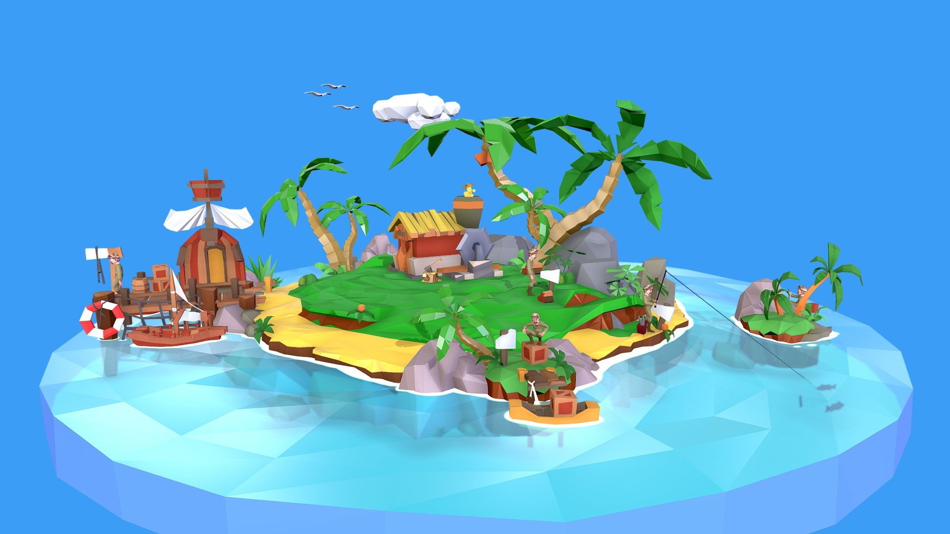 Tropic Island 3d model