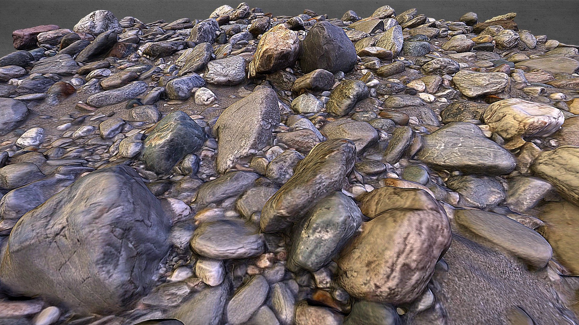 Austrian Cobble River Bed 3d model