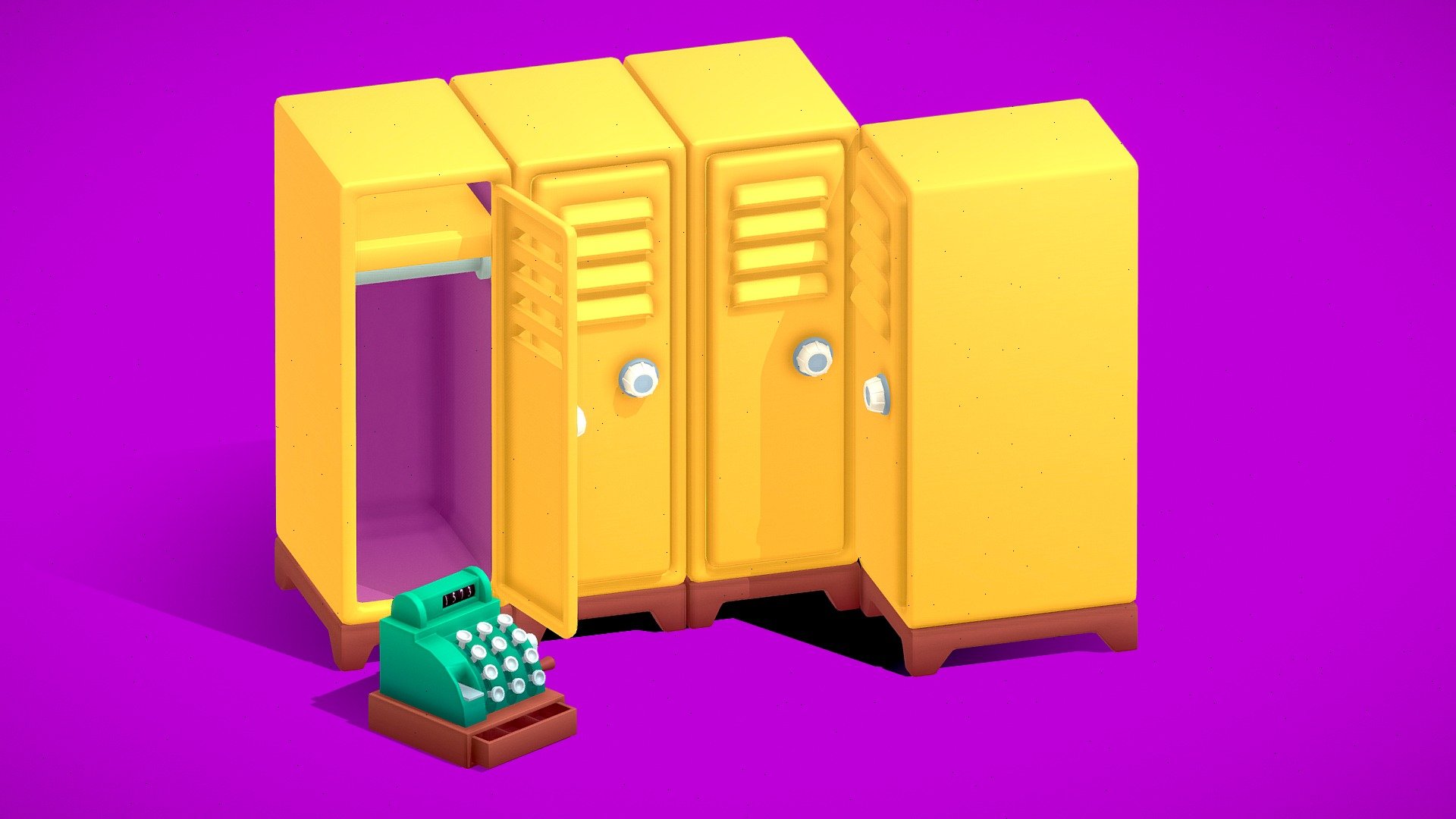 School-Cabinet 3d model