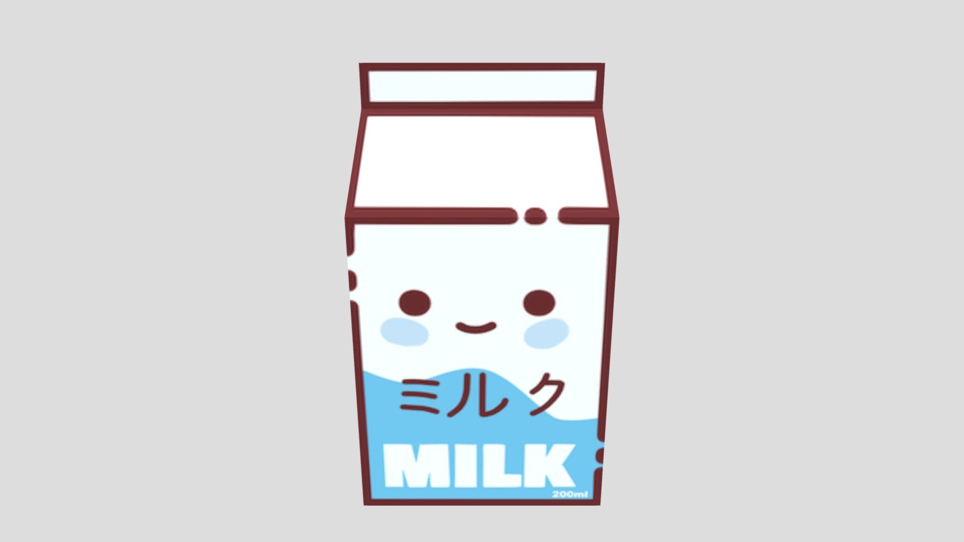 Milk 2D 3d model