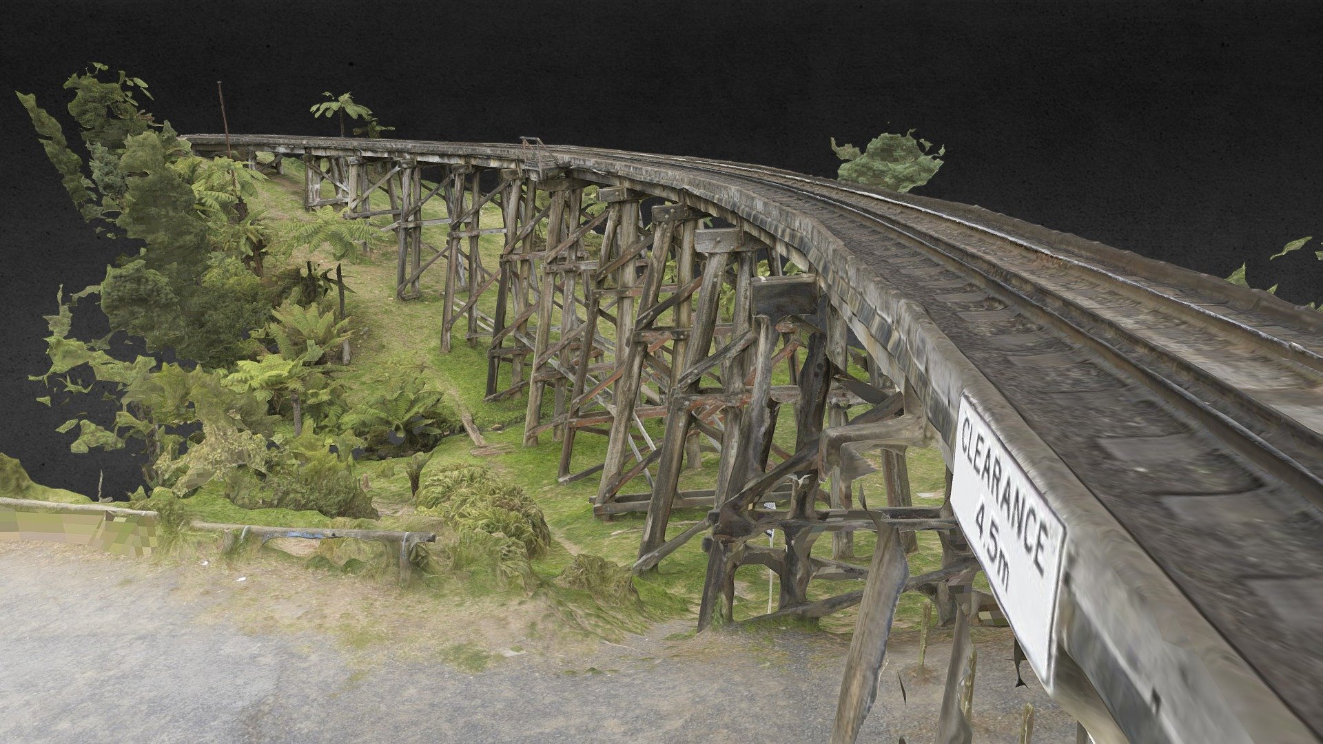 Monbulk Creek trestle bridge 3d model