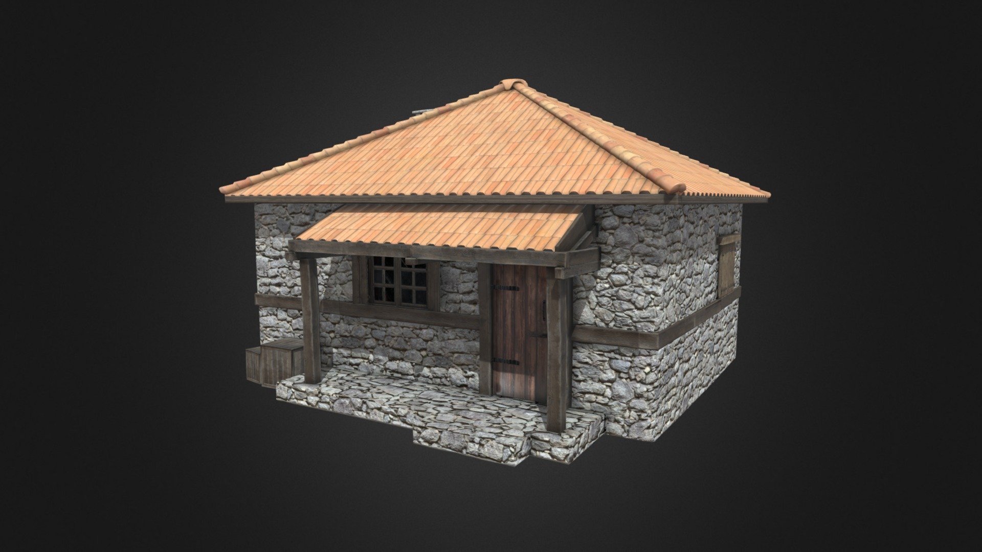 Town-Fortress Cherven Medieval House 03 3d model