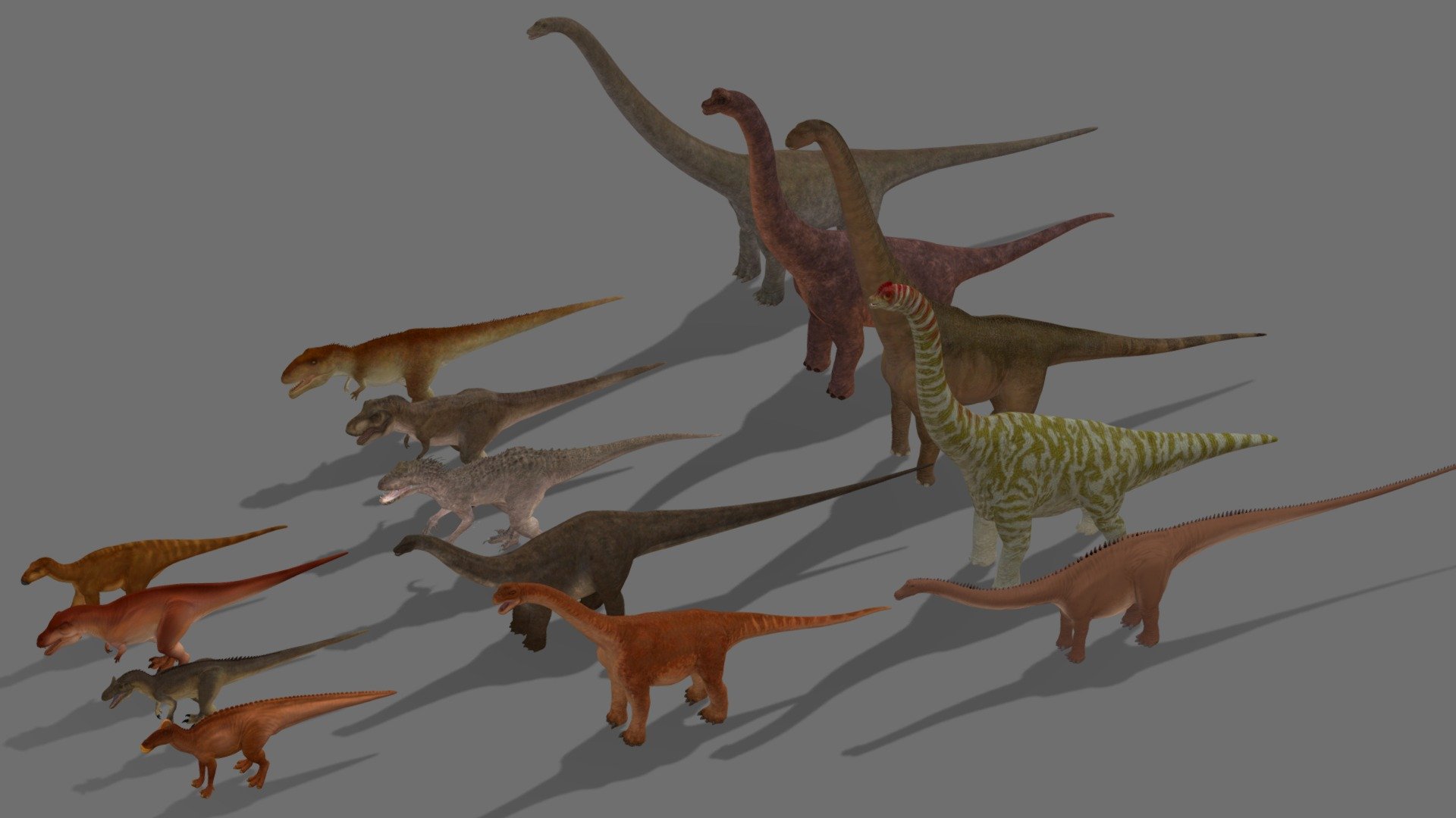 Land Dinosaurs Bundle 4 3d model