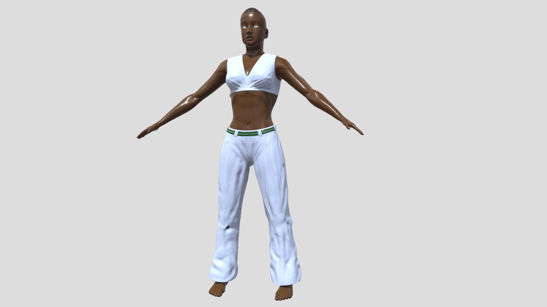 Capoeira Fighter WIP 3d model