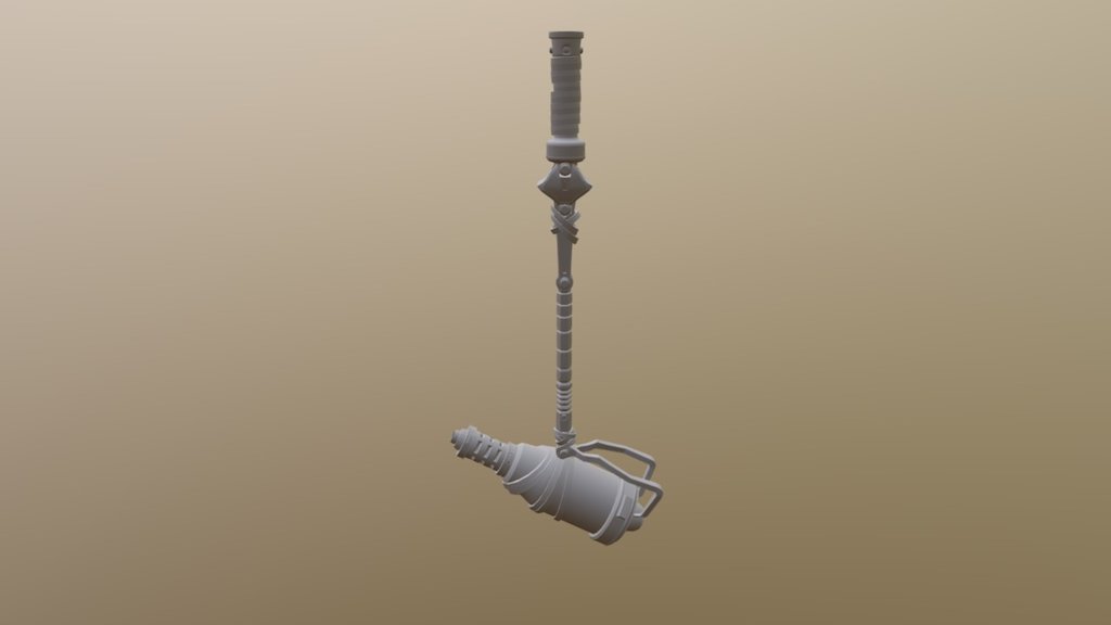 3D modeling Flame Thrower (Hight poly) 3d model