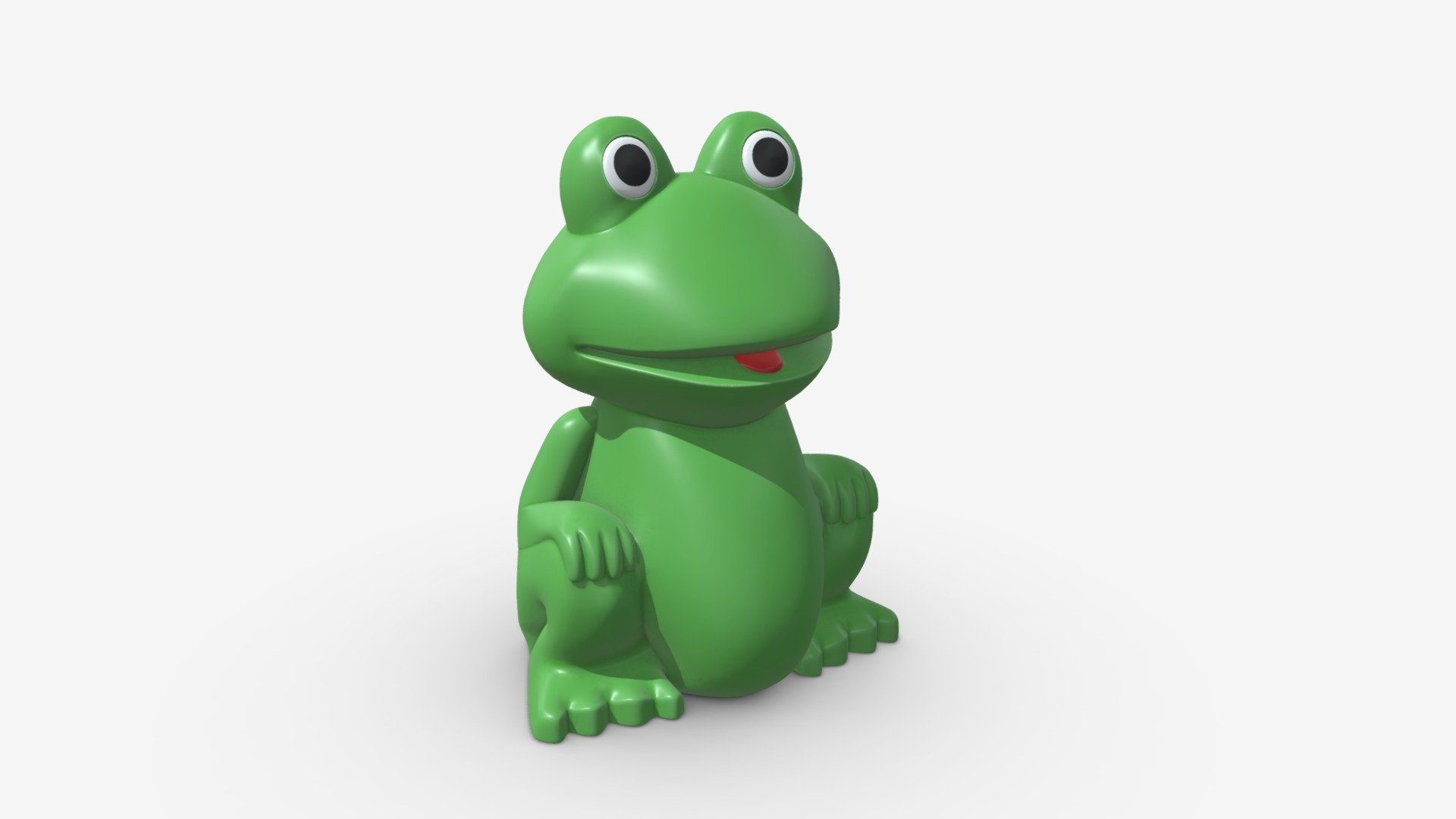 green frog toy 3d model